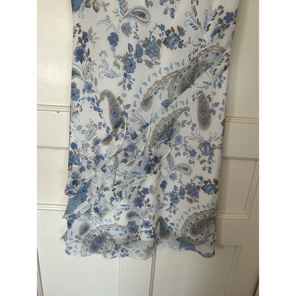 Vintage 90s Alyn Paige Floral Paisley Cowl Neck Shift Dress Juniors Size 9/10 - Picture 3 of 9